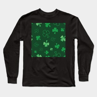 St. Patricks day Shamrock Tumble green Long Sleeve T-Shirt